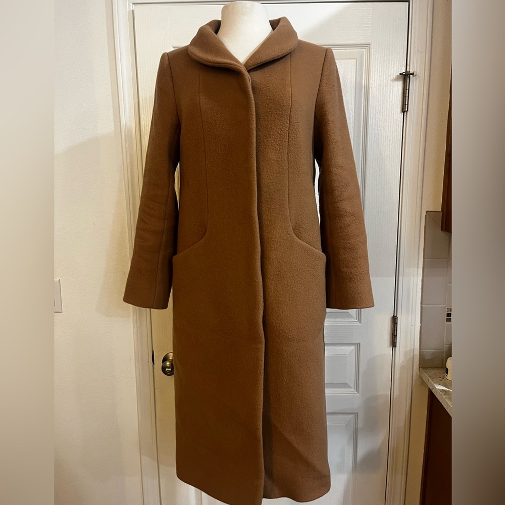 Wilfred The Cocoon Coat | Wool & Cashmere Blend | Camel | Size S